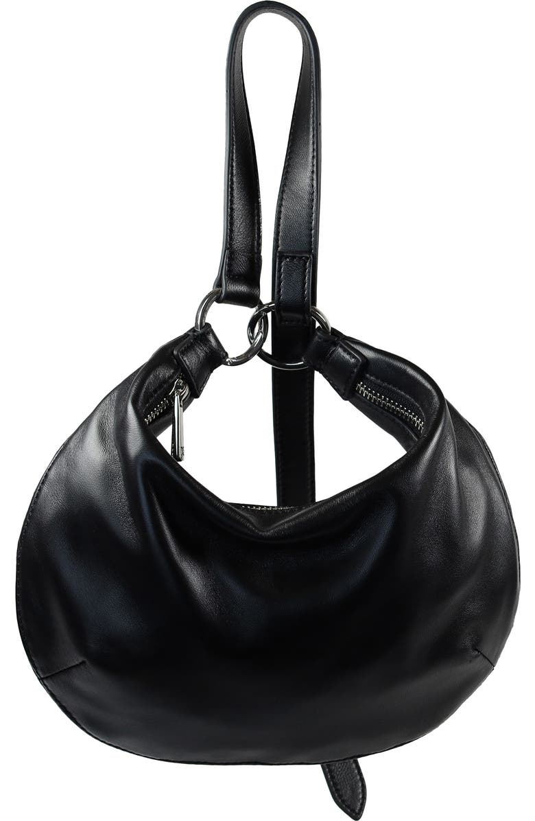 Sam Edelman Paige Convertible Leather Bracelet Bag, Alternate, color, Black