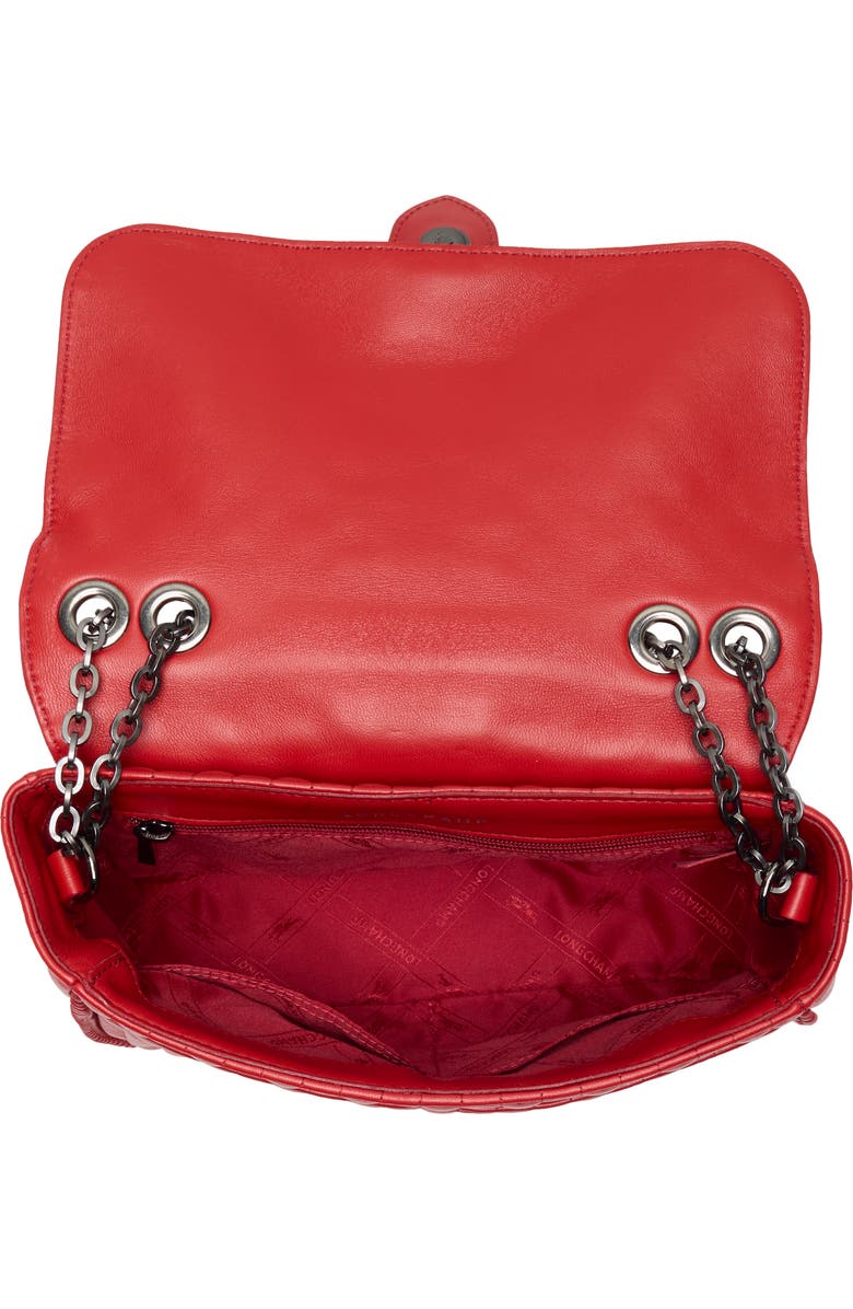 Longchamp Amazone Small Quilted Leather Crossbody Bag, Alternate, color, Red