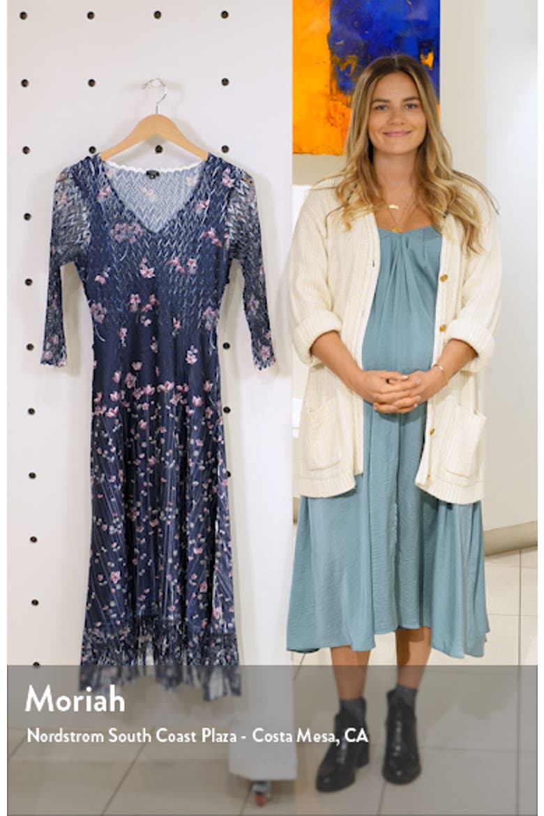 Charmeuse & Lace Midi Dress video