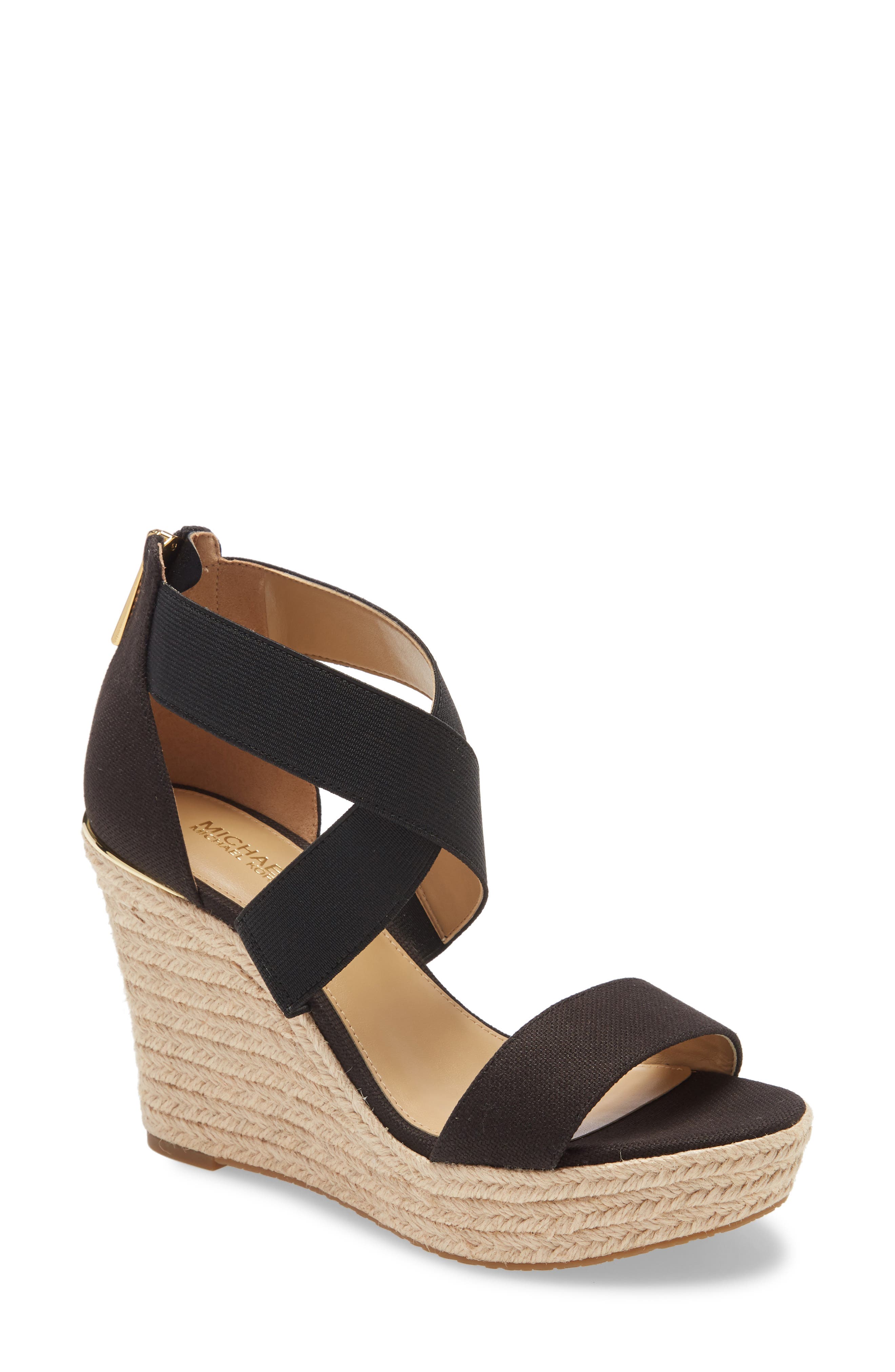 MICHAEL Michael Kors Prue Platform Wedge Sandal, Main, color, 