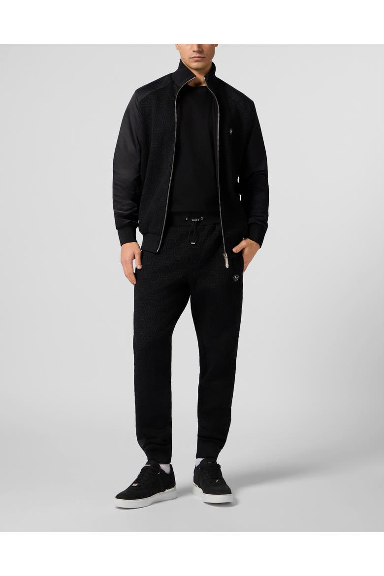 Composed Tracksuit Jacket Monogram Monogram Men, Alternate, color, black