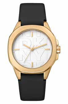 DKNY 316L Leather Strap Watch
