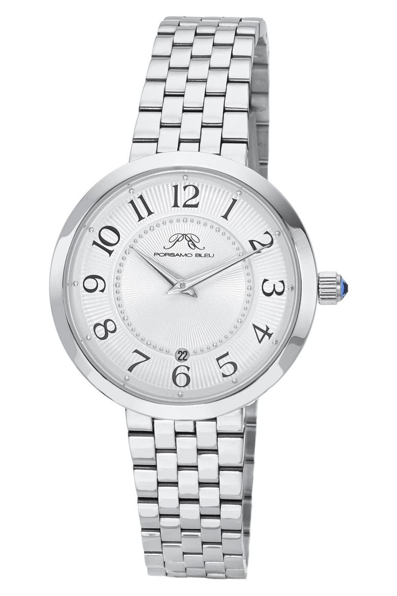 Clementine Bracelet Watch, Main, color, SILVER TONE