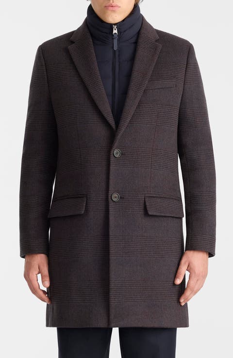 Skai Wool Blend Coat with Removable Down Bib