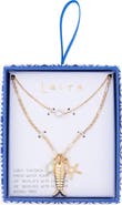 Leith Set of 2 Freshwater Pearl & Fish Charm Necklaces