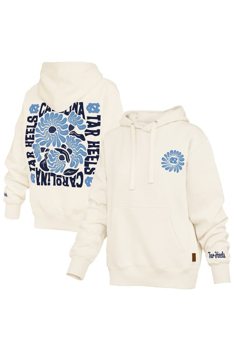 Women's Pressbox  Cream North Carolina Tar Heels Elena Janise Hoodie, Main, color, Cream