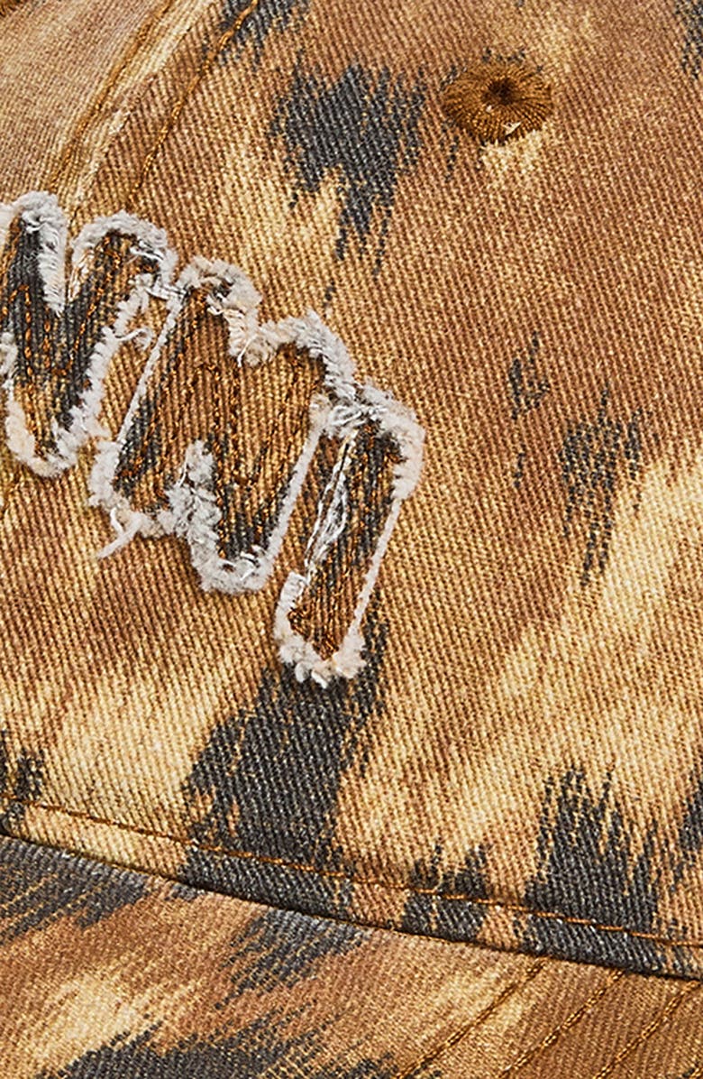 Ganni Washed Organic Cotton Canvas Baseball Cap, Alternate, color, Argan Oil