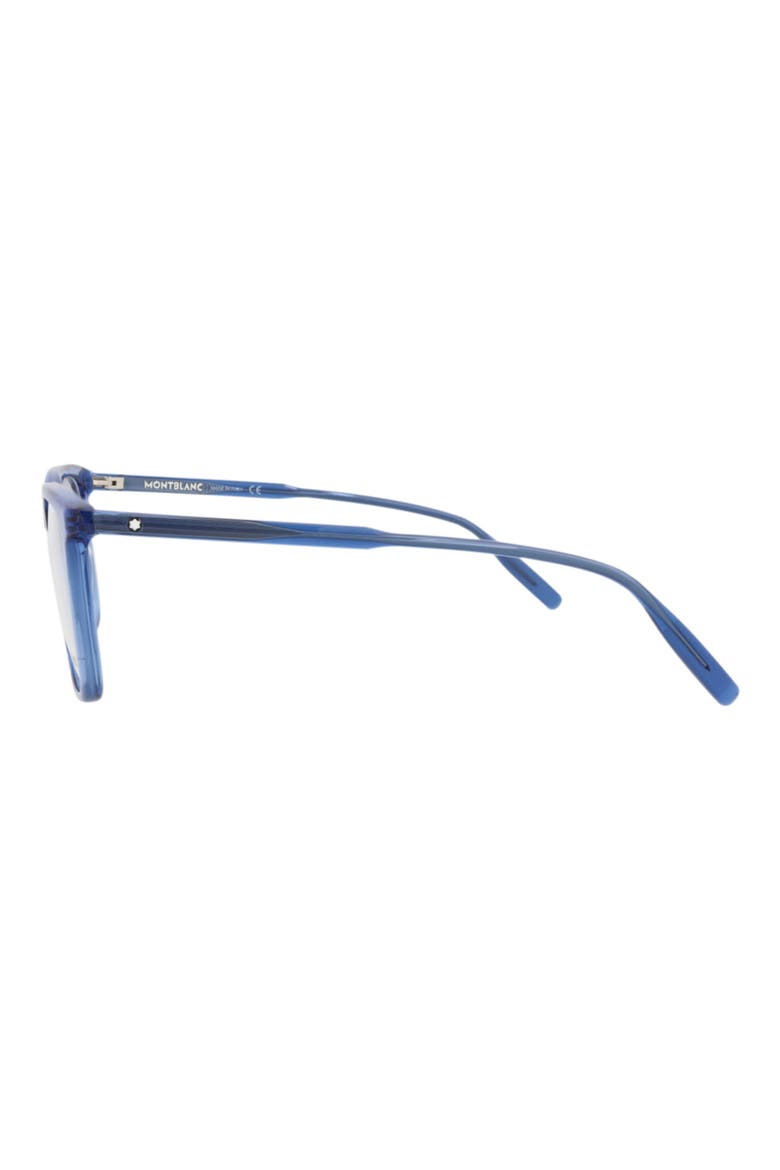 57mm Square Optical Glasses, Alternate, color, BLUE TRANSPARENT