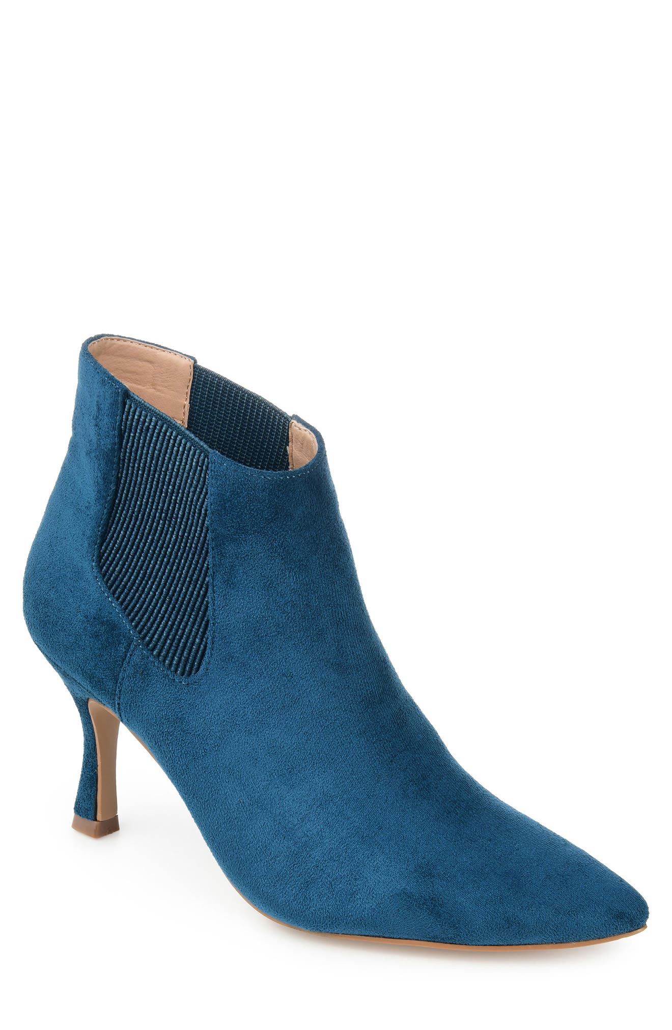 Elitta Vegan Leather Chelsea Bootie, Alternate, color, BLUE