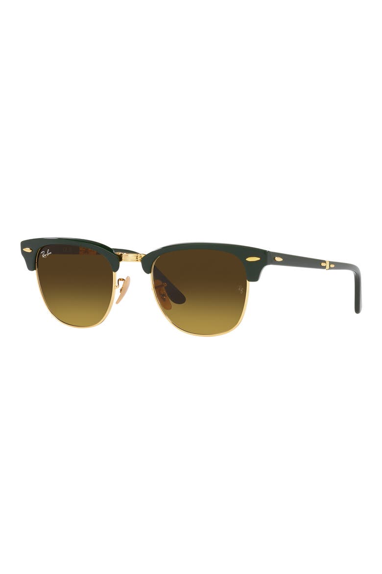 Clubmaster 51mm Gradient Square Sunglasses, Alternate, color, GREEN