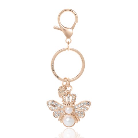 Regal Bee Pearl Charm Keychain