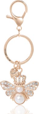 Juicy Couture Regal Bee Pearl Charm Keychain