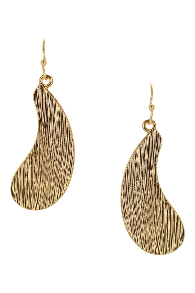 Amoeba Drop Earrings, Main, color, BURNISHED SILVER / BLUE
