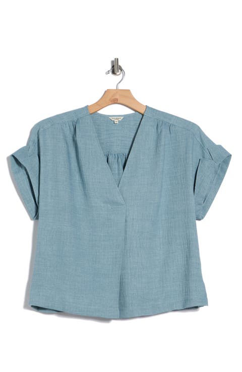 V-Neck Short Sleeve Shirt (Plus)