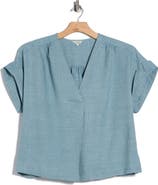 MAX STUDIO V-Neck Short Sleeve Shirt