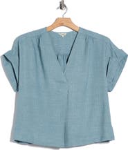 MAX STUDIO V-Neck Short Sleeve Shirt