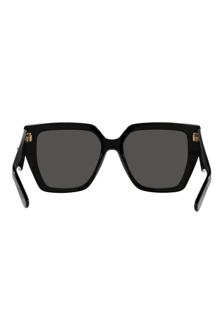 55mm Square Sunglasses, Alternate, color, BLACK