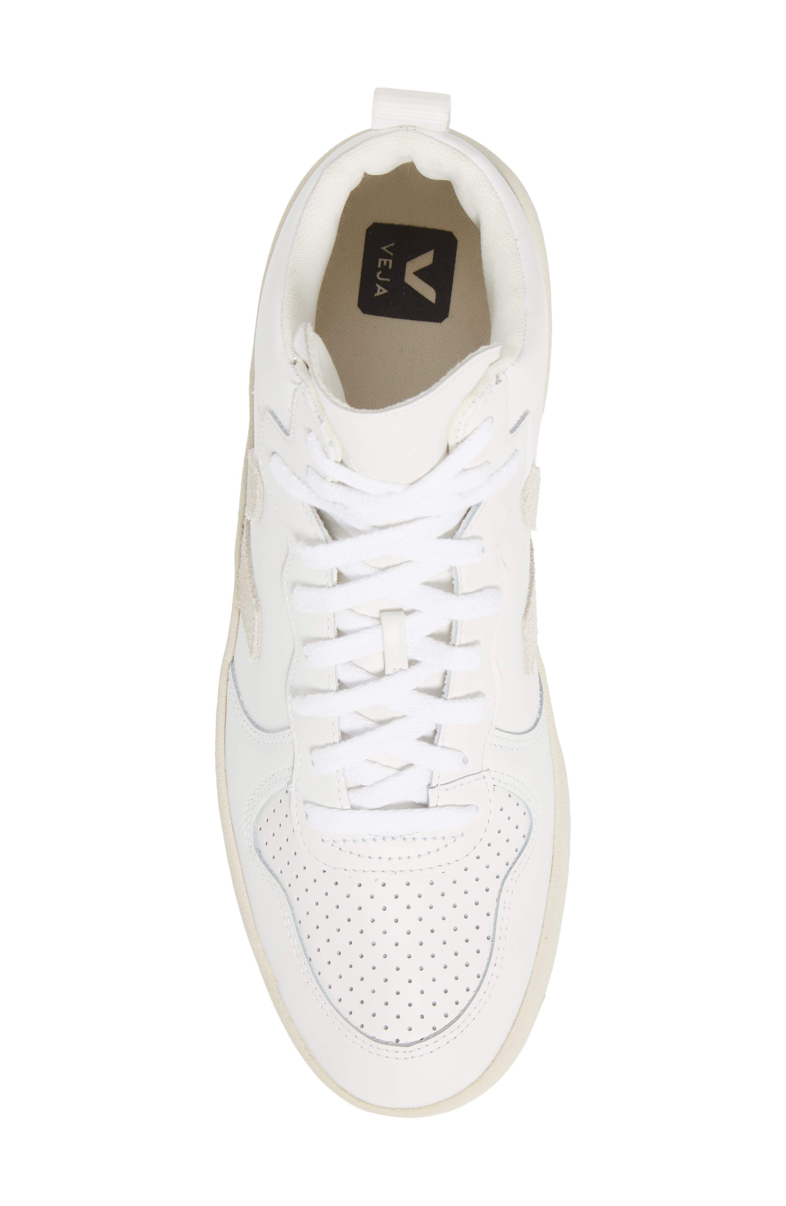 Veja V-15 High Top Sneaker, Alternate, color, Extra White