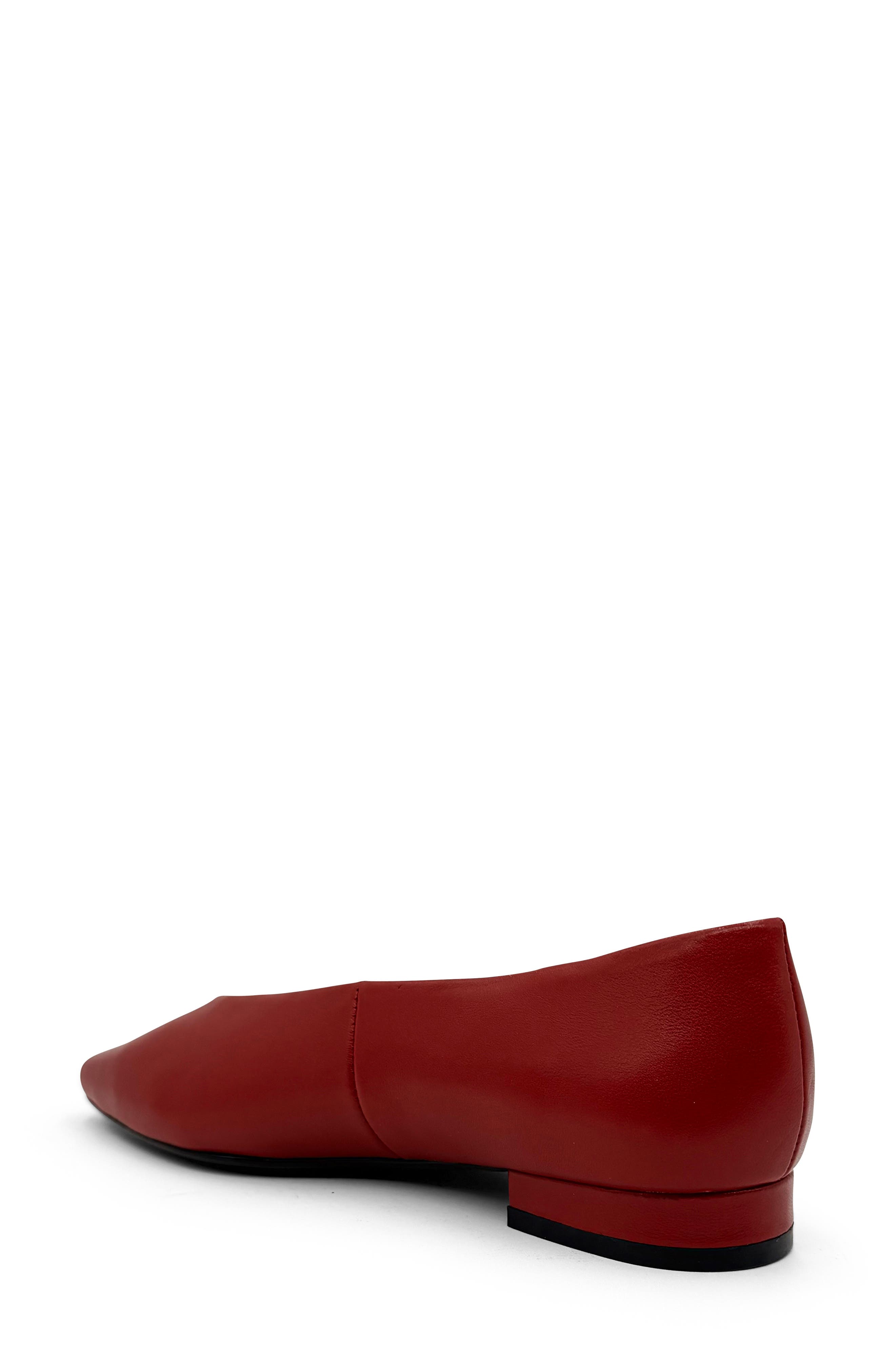 CHELSEA CREW Slick Flat, Alternate, color, Red Leather