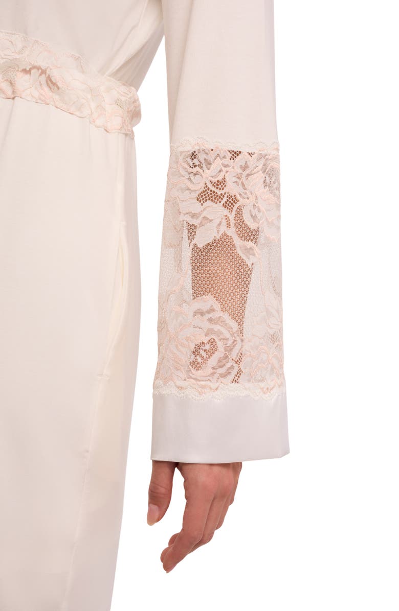 Fleur't Bridal Lace Trim Robe, Alternate, color, 