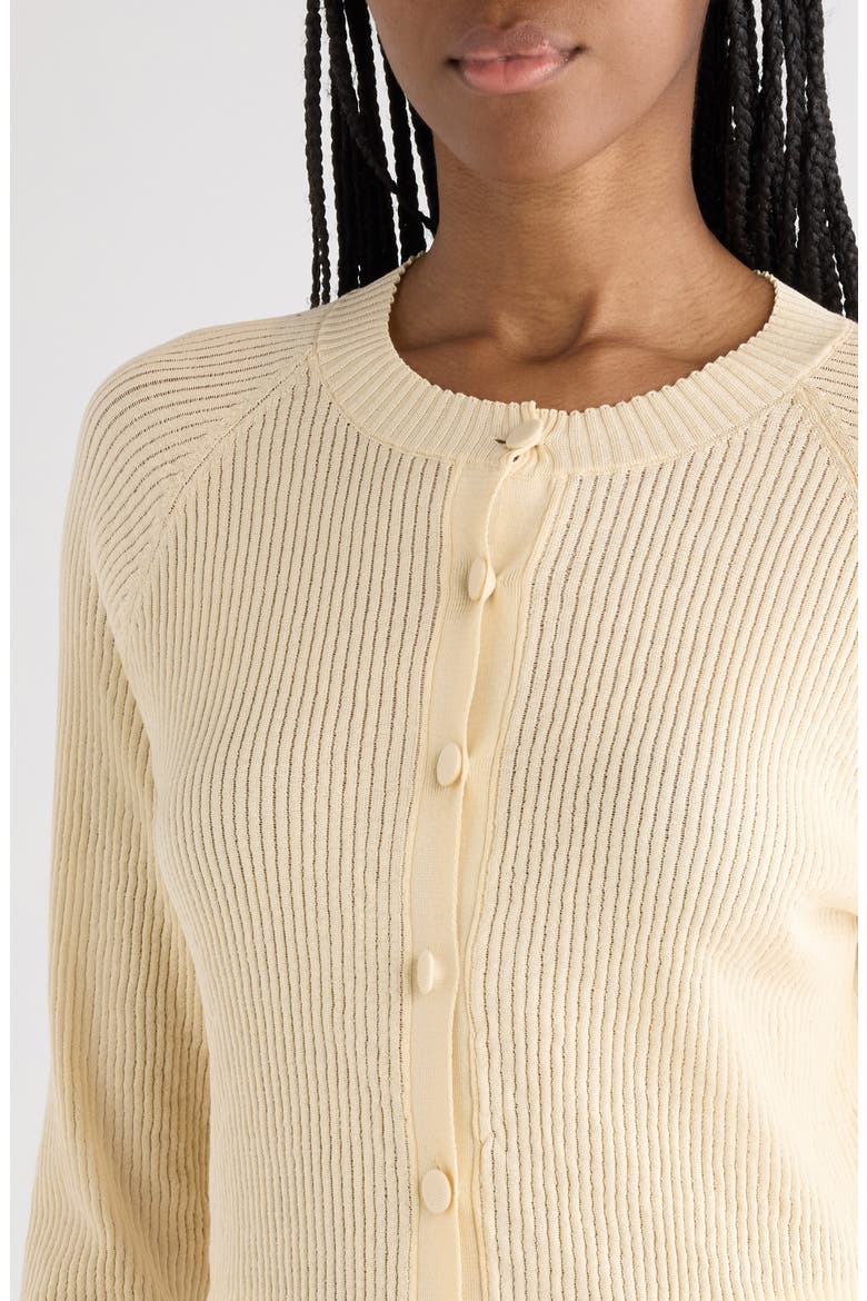 Tobinas Cotton Cardigan, Alternate, color, CREAM