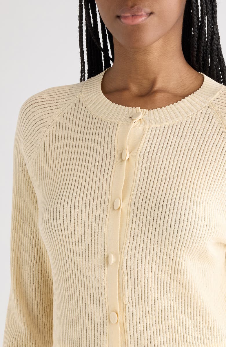 Dries Van Noten Tobinas Cotton Cardigan, Alternate, color, Cream