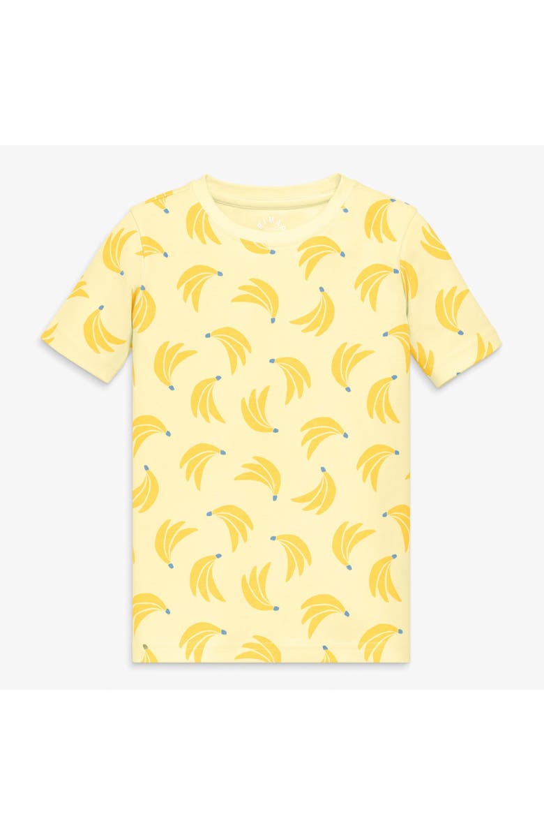 Primary Kids Organic Pj Top In Bananas, Main, color, Light Banana Bananas