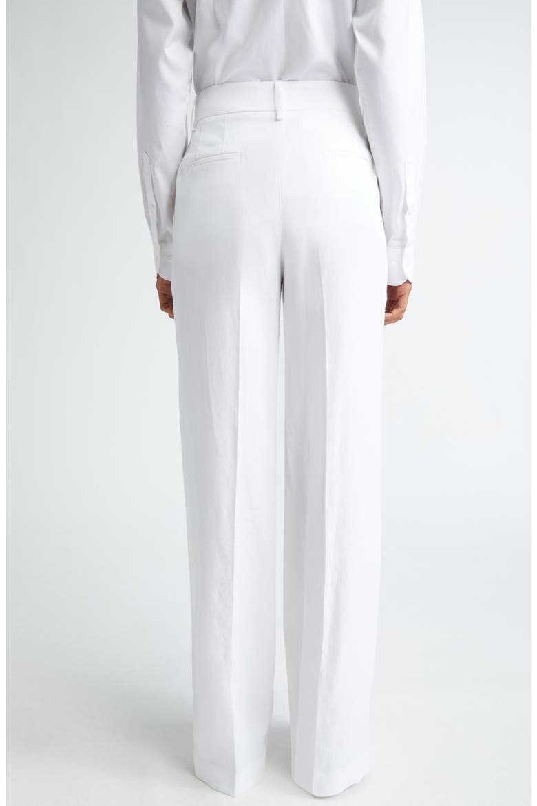 Pleated Linen Wide Leg Pants, Alternate, color, OPTIC WHITE