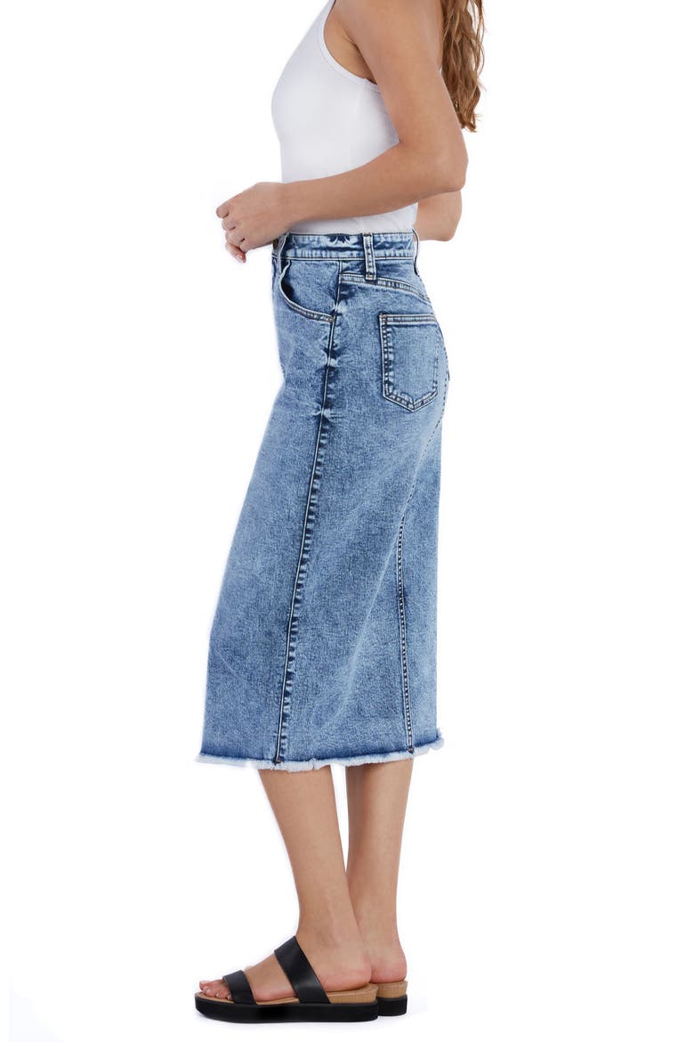 Fresh Denim Midi Skirt, Alternate, color, FRESH BLUE