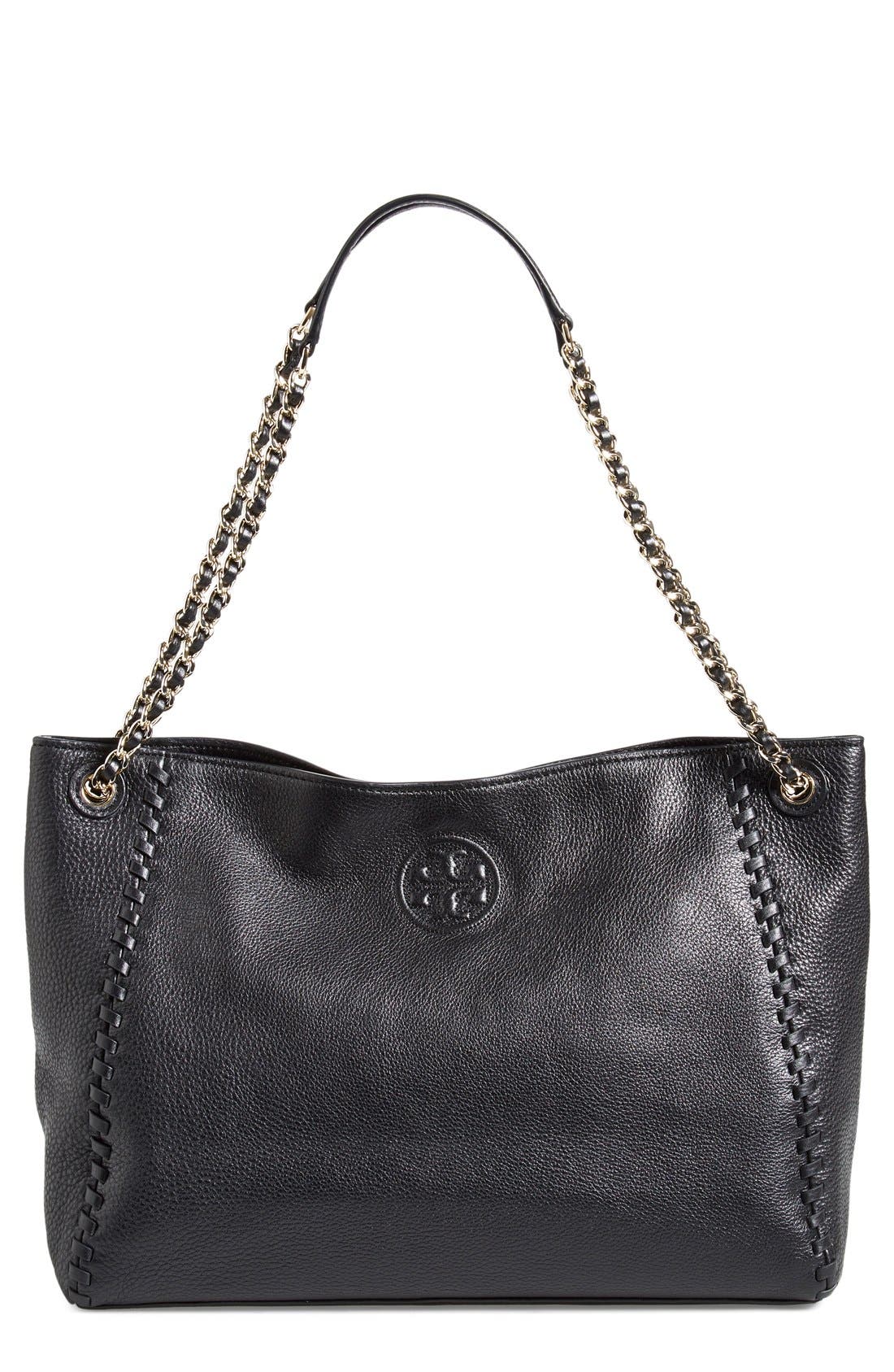 Tory Burch 'Marion' Slouchy Shoulder Tote, Main, color, 