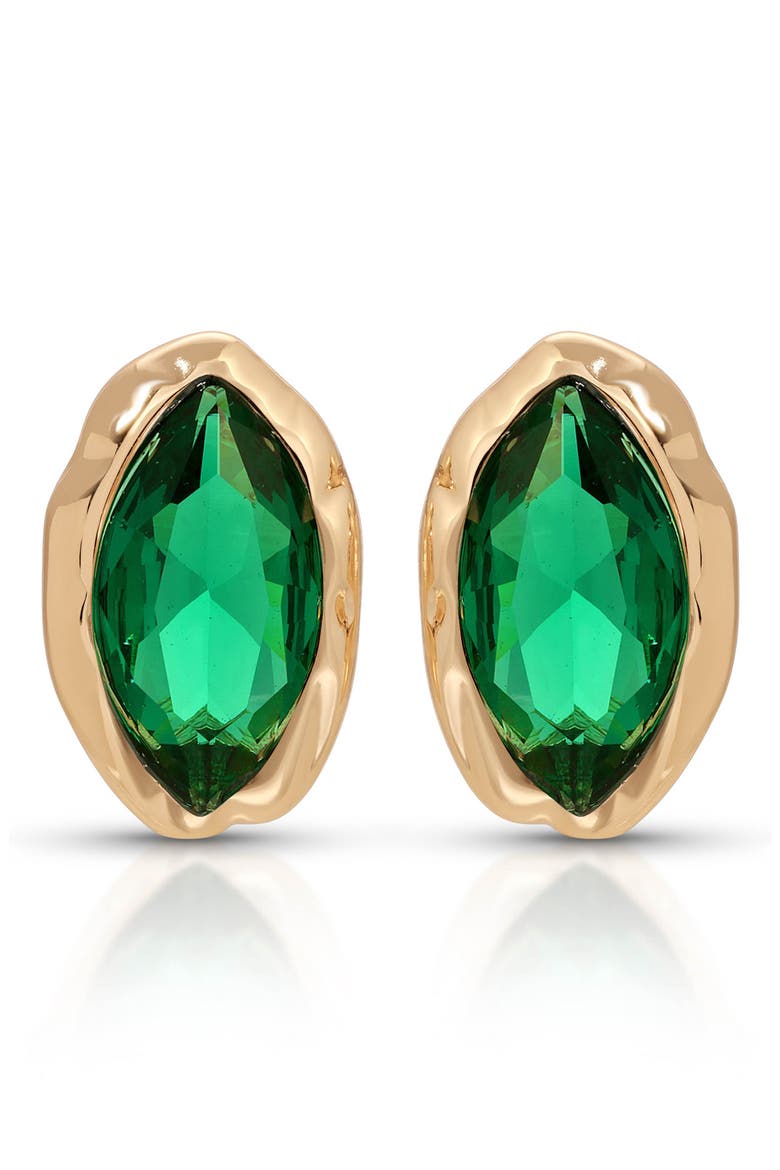 Crystal Luxe Mini Stud Earrings, Alternate, color, GREEN