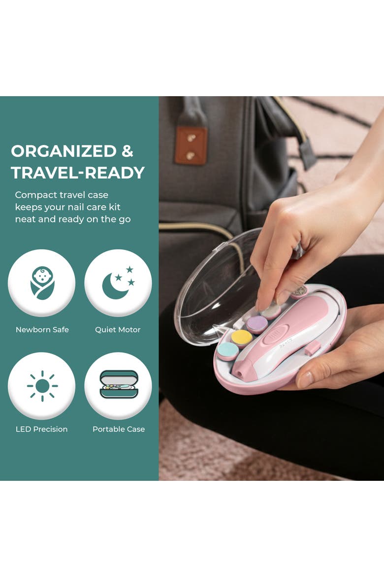 Electric Baby Nail Trimmer Gentle Care Kit, Alternate, color, Pink