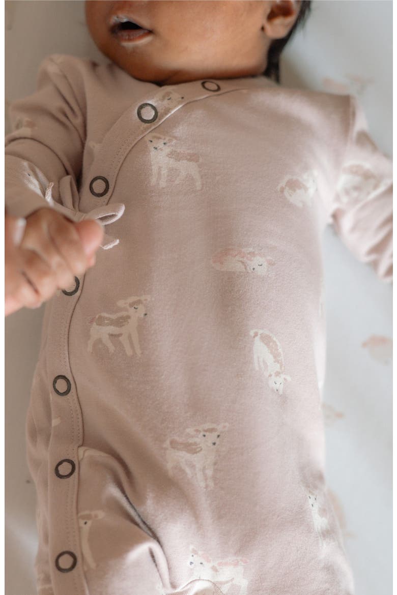 The Littles Stretch Organic Cotton Romper, Alternate, color, DEAR LAMB
