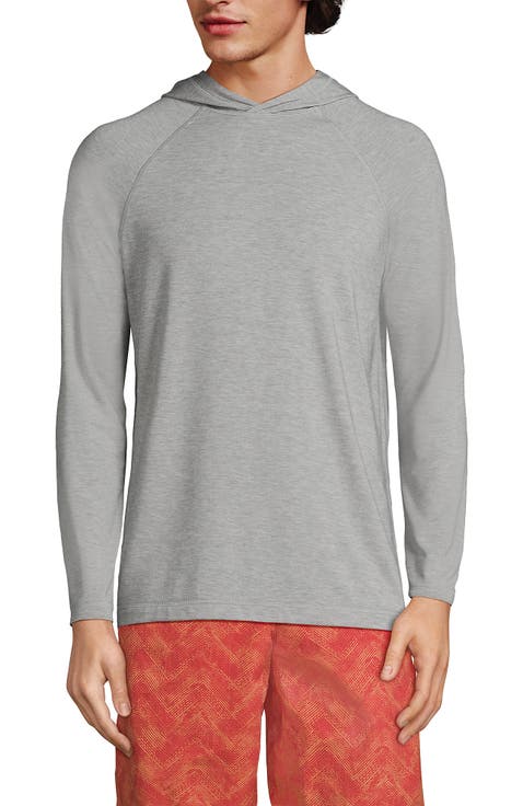 Cooling Long Sleeve UPF 50 Hooded Swim Tee Rash Guard