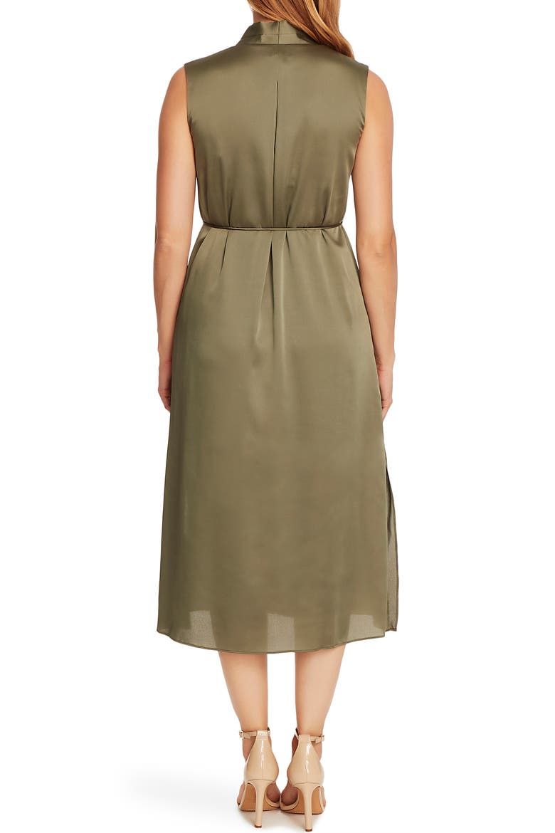 Sleeveless Satin Charmeuse Midi Dress, Alternate, color, LIGHT SAGE