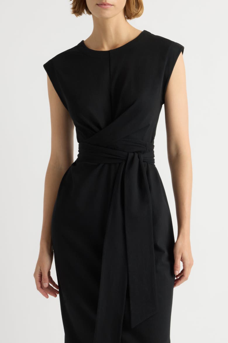 modern renewal eco tie dress Urban Renewal Made In La Eco Linen Tie Shoulder Ruched Babydoll Dress In Cream