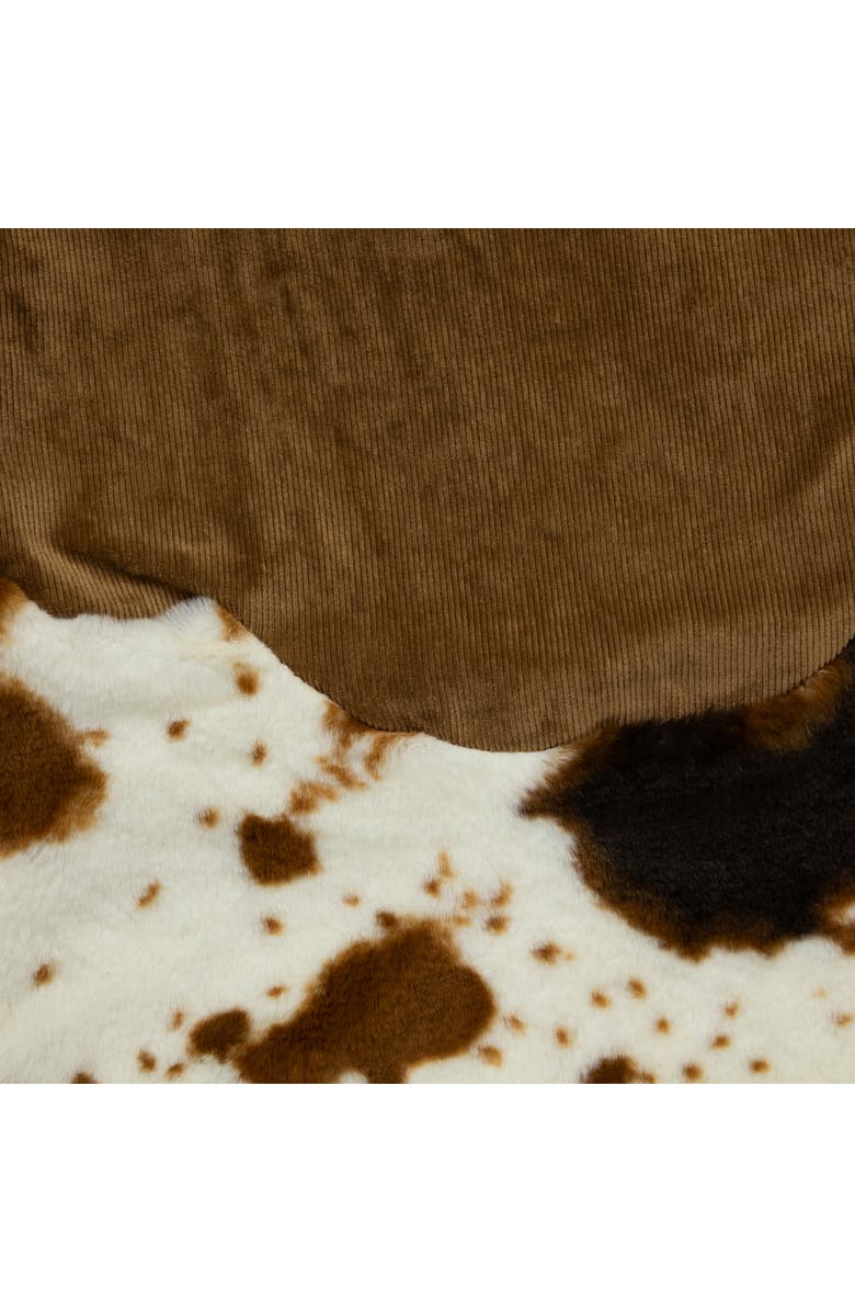 Northlight Corduroy Christmas Tree Skirt with Faux Fur Trim - 48" - Brown, Alternate, color, Brown