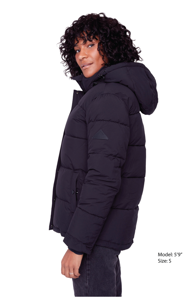 Alpine North FORILLON - Vegan Down Short Quilted Puffer Jacket, Alternate, color, Black