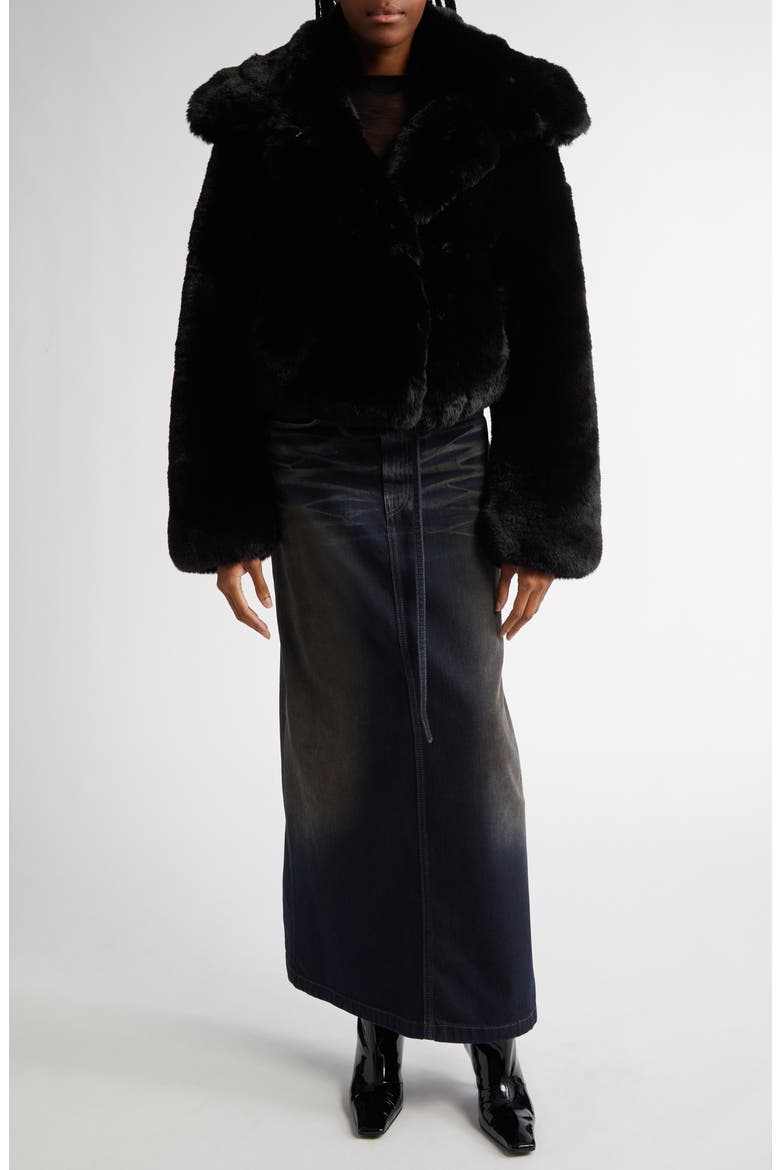 Talia Darkside Belted Denim Maxi Skirt, Alternate, color, DARK BLUE