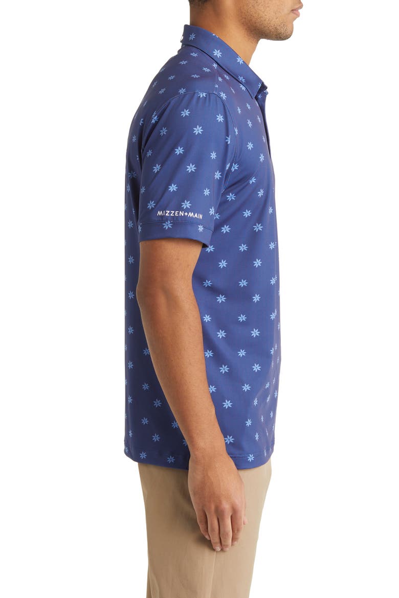 Versa Floral Performance Golf Polo, Alternate, color, SET SAIL FLORAL DOT PRINT