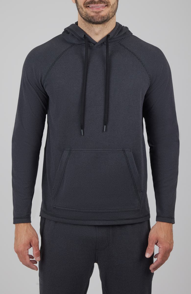 90 DEGREE BY REFLEX Silicon Tek Scuba Knit Gear-Up Hoodie, Main, color,