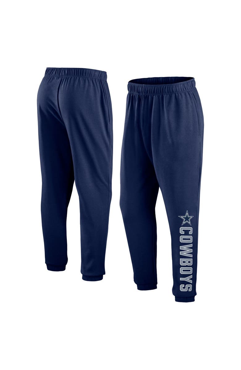 FANATICS Men's Fanatics Branded Navy Dallas Cowboys Chop Block Fleece Sweatpants, Main, color, 