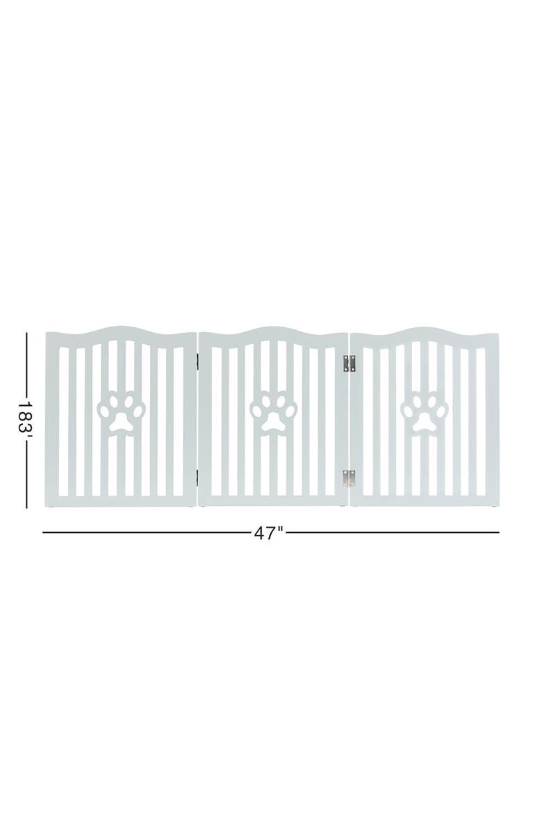 Wooden Free Standing Pet Gate for Small Dogs and Cats, Alternate, color, Multicolored