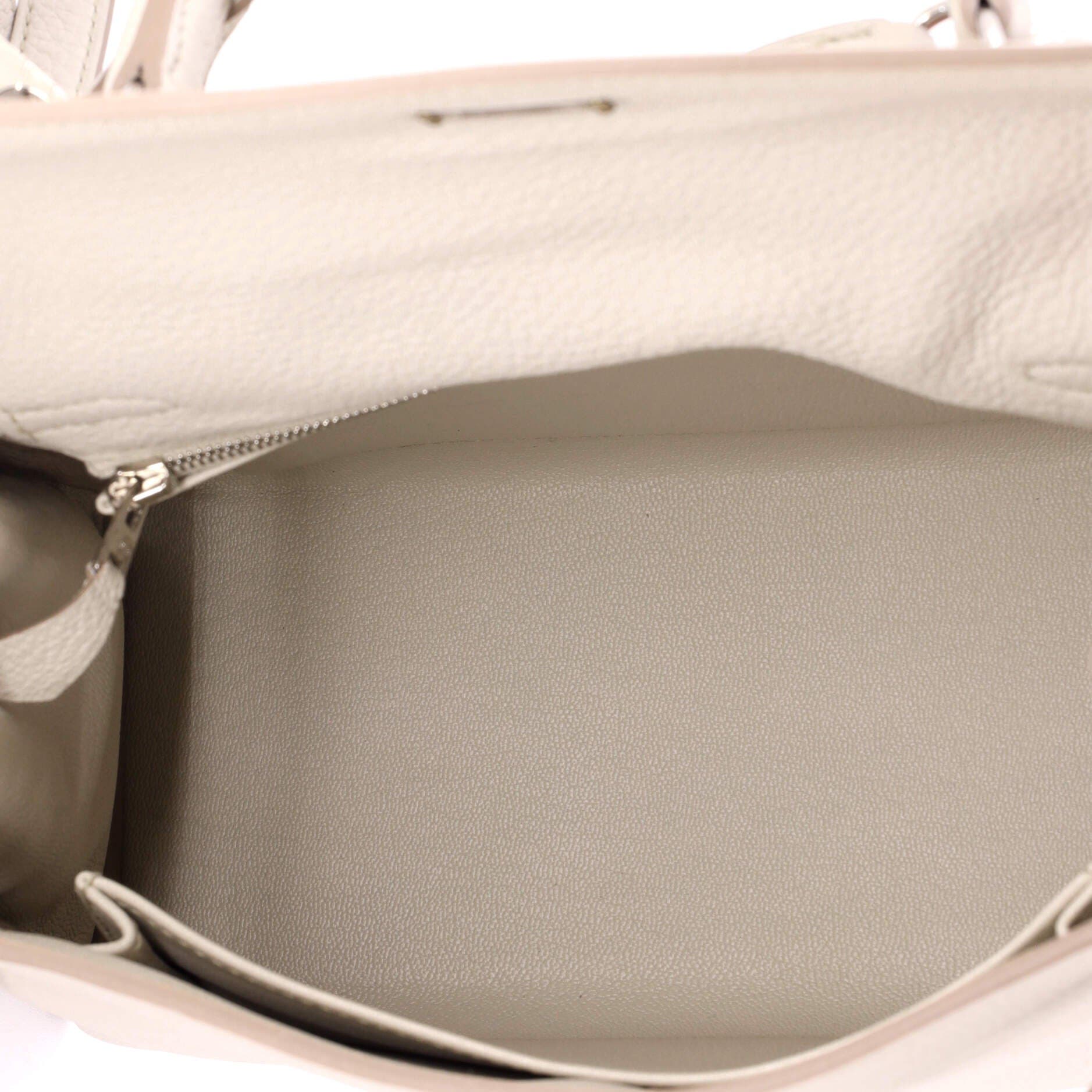 Pre-Owned Hermes Kelly Handbag Light Togo with Palladium Hardware 25, Alternate, color, Beton