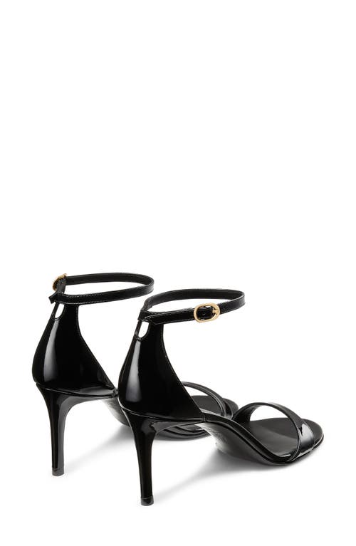 Stuart Weitzman Nudist Ii 75 Patent Leather Sandals In Black