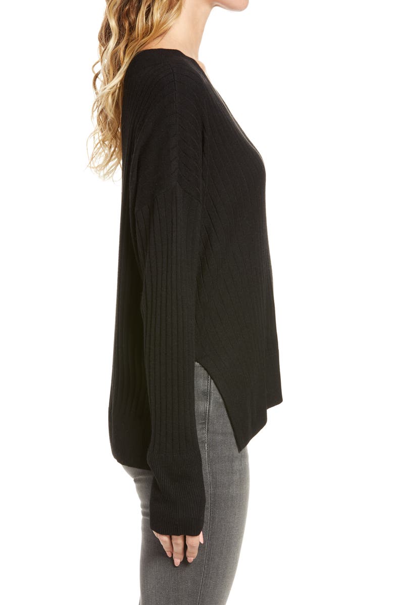 Treasure & Bond Ribbed V-Neck Sweater, Alternate, color, 