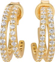 NATIVE GEM Evil Twin Double Huggie Hoop Earrings