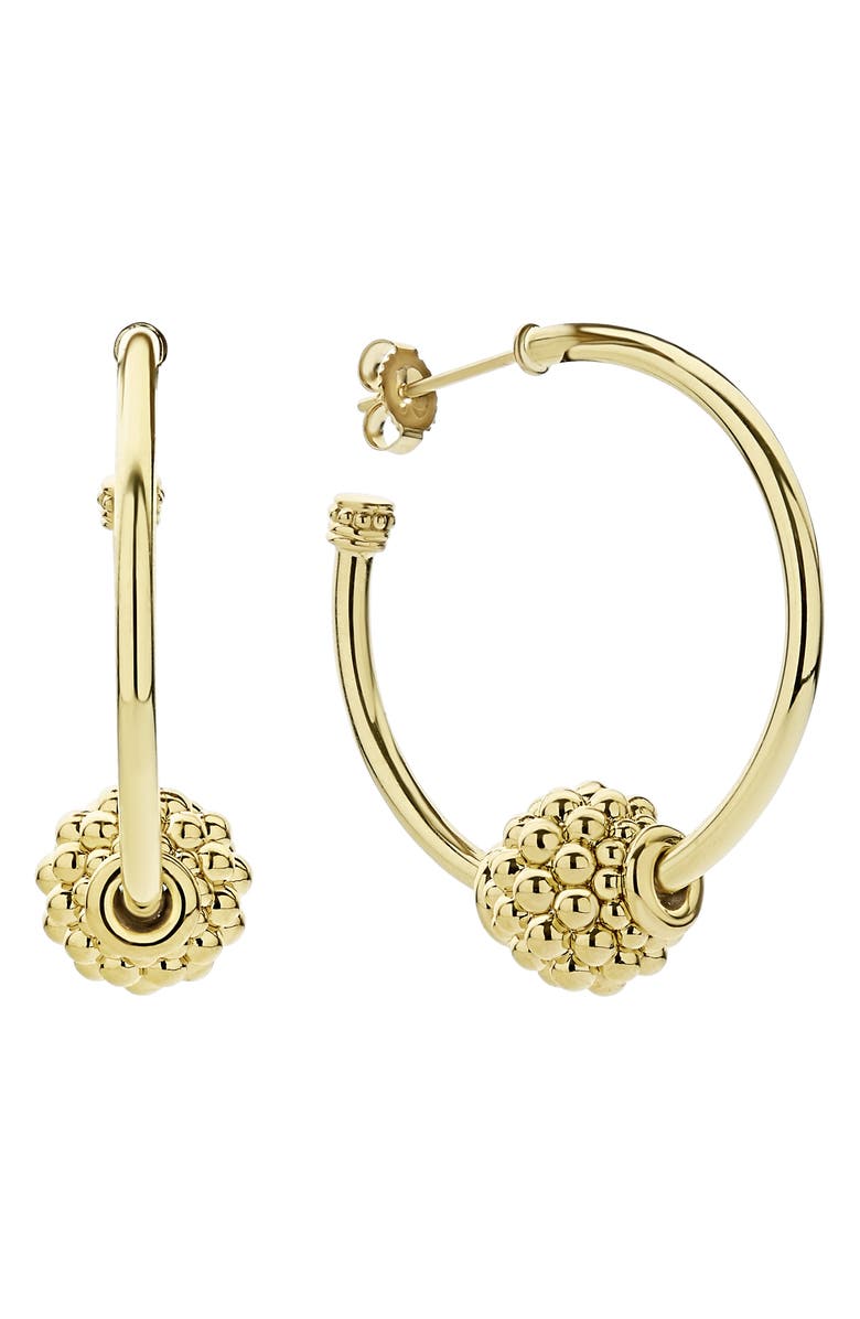 LAGOS Caviar Gold Small Hoop Earrings, Main, color,