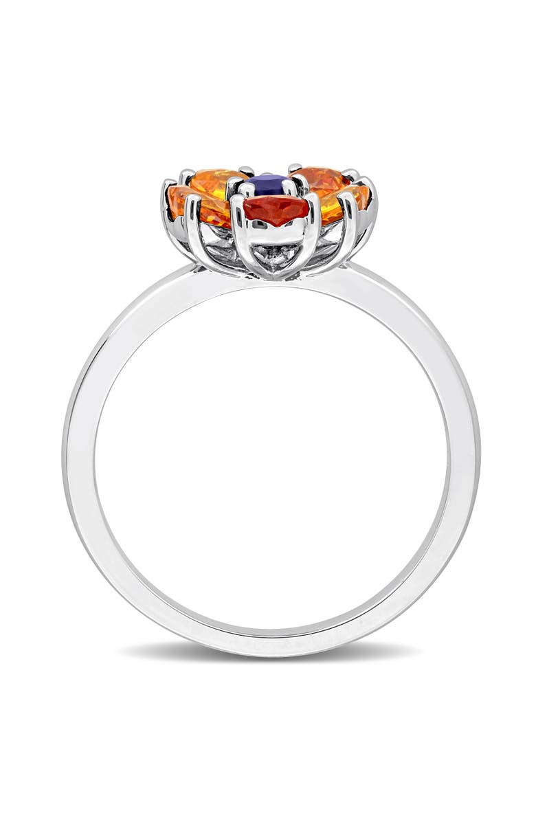 Julianna B. Blue & Orange Sapphire Flower Ring, Alternate, color, Sapphire