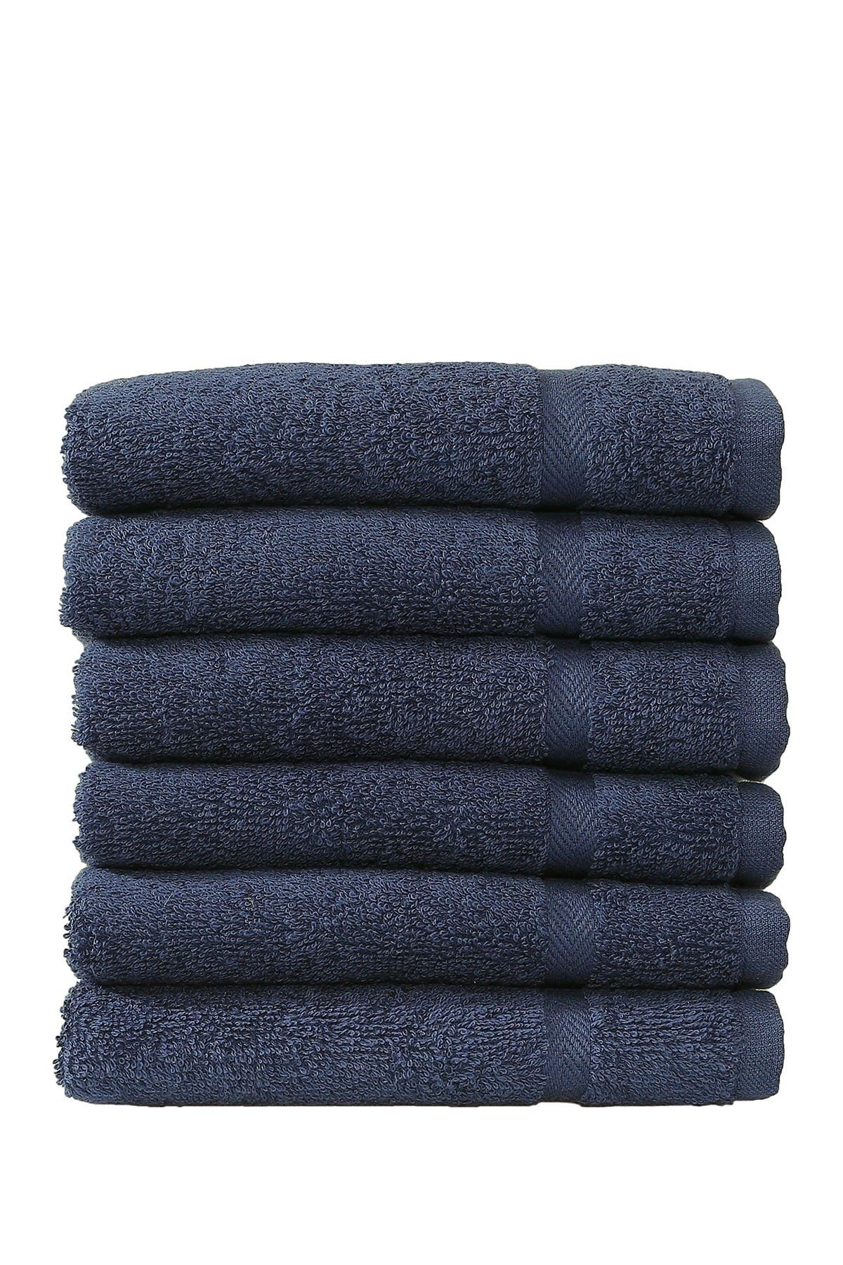 Linum Home Textiles Denzi Washcloths - Set of 6 - Twilight Blue